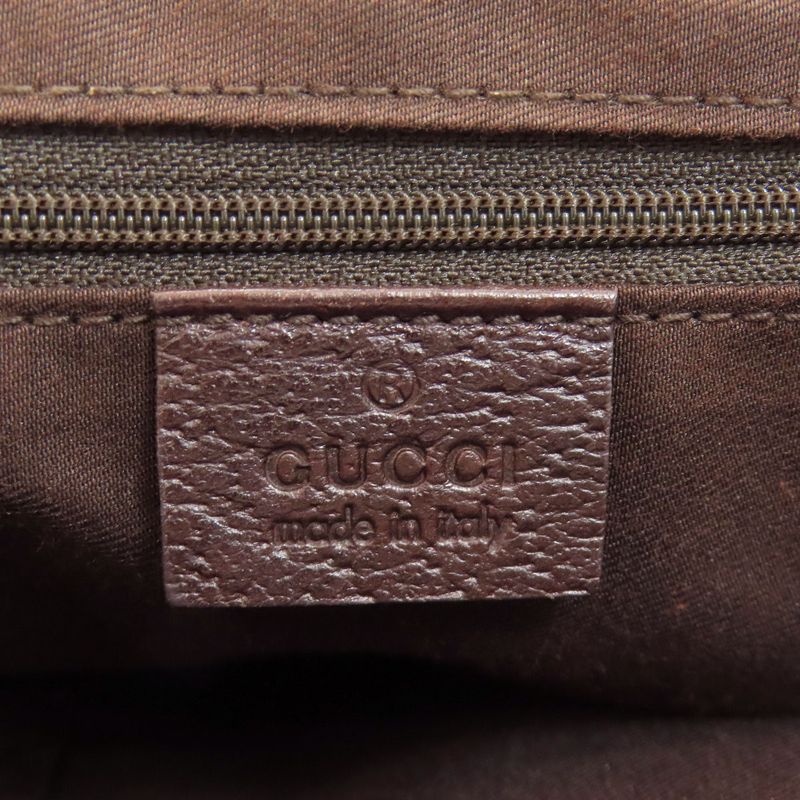 Gucci 141470 GG Tote Bag Canvas Leather Women