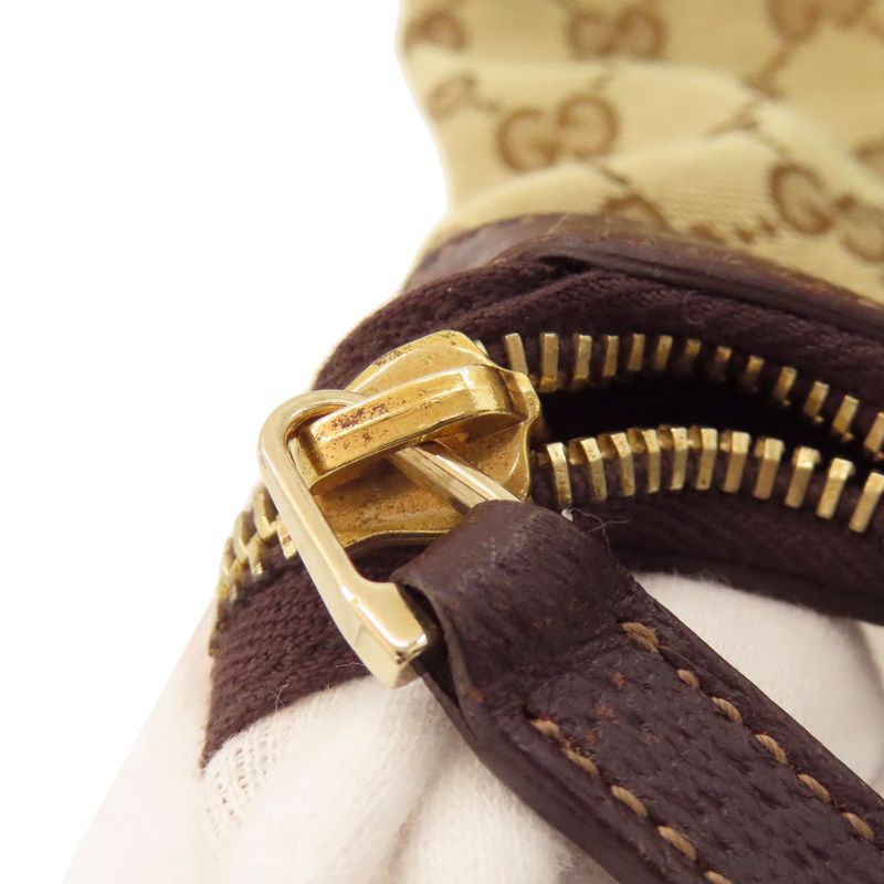 Gucci 141470 GG Tote Bag Canvas Leather Women