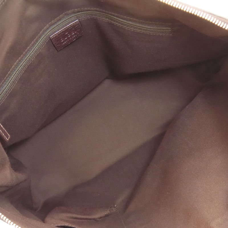 Gucci 141470 GG Tote Bag Canvas Leather Women