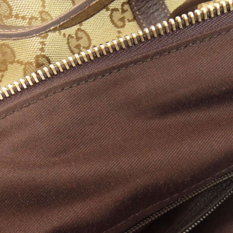 Gucci 141470 GG Tote Bag Canvas Leather Women