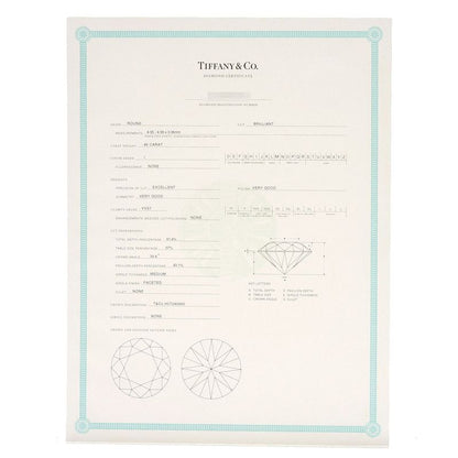 Tiffany & Co Ribbon Diamond I-vvs1-ex Ring Pt950 Ladies