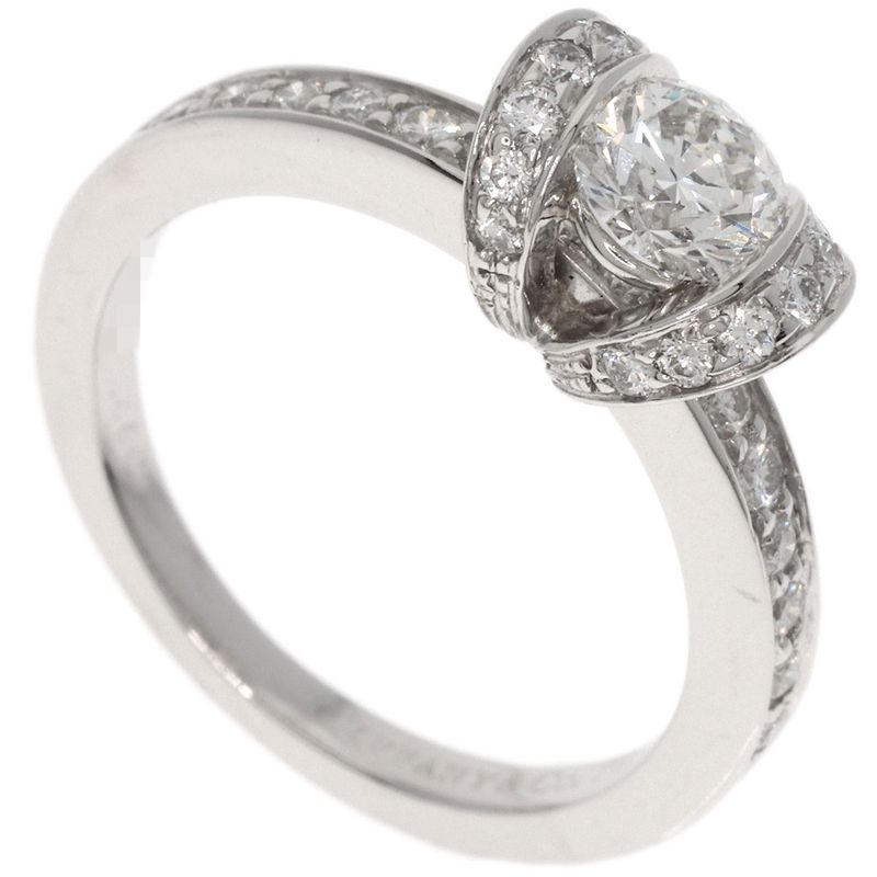Tiffany & Co Ribbon Diamond I-vvs1-ex Ring Pt950 Ladies