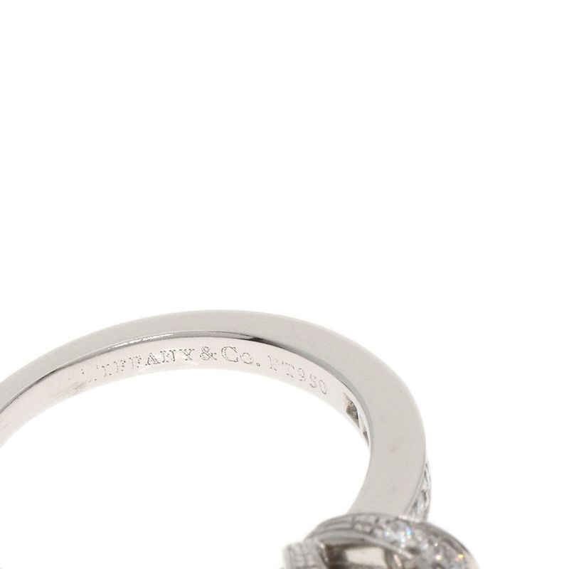 Tiffany & Co Ribbon Diamond I-vvs1-ex Ring Pt950 Ladies