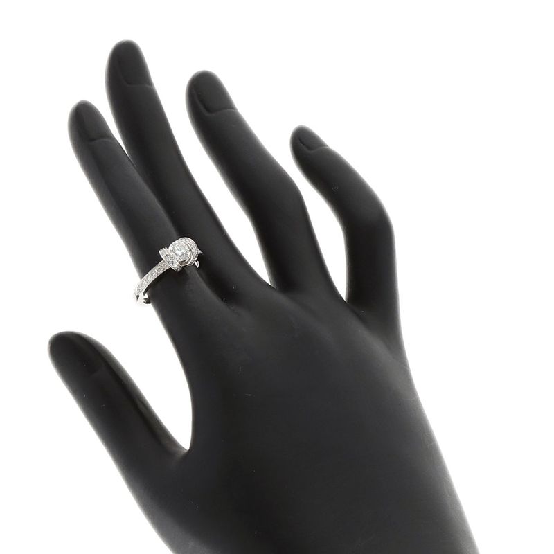 Tiffany & Co Ribbon Diamond I-vvs1-ex Ring Pt950 Ladies