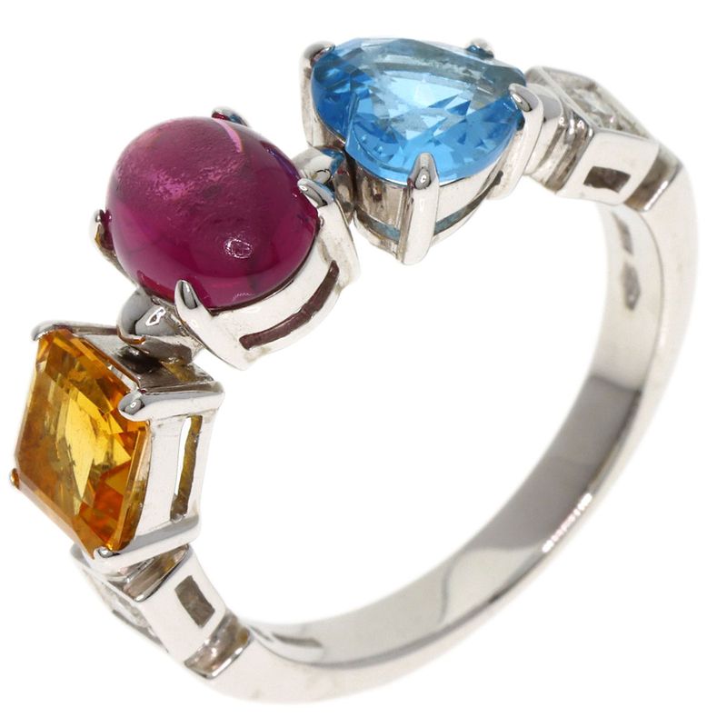 Bvlgari Bulgari Allegra Multi-colored Stone Ring - 18K White Gold Ladies