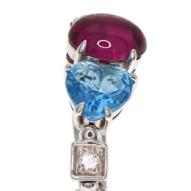 Bvlgari Bulgari Allegra Multi-colored Stone Ring - 18K White Gold Ladies