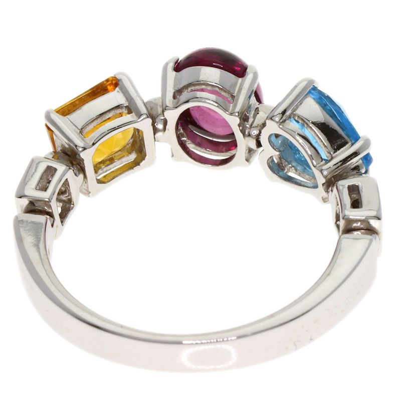 Bvlgari Bulgari Allegra Multi-colored Stone Ring - 18K White Gold Ladies