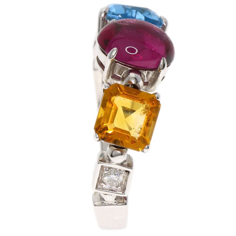 Bvlgari Bulgari Allegra Multi-colored Stone Ring - 18K White Gold Ladies