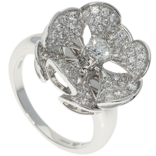 Bvlgari Bulgari DIVA Dream Flower Diamond Ring And Ring 18K White Gold Ladies
