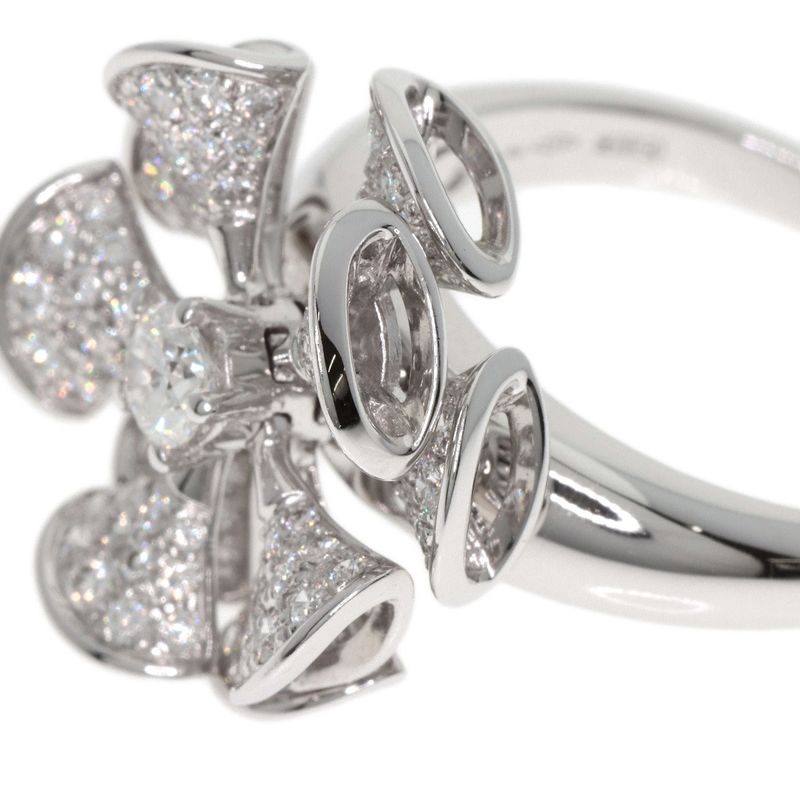 Bvlgari Bulgari DIVA Dream Flower Diamond Ring And Ring 18K White Gold Ladies