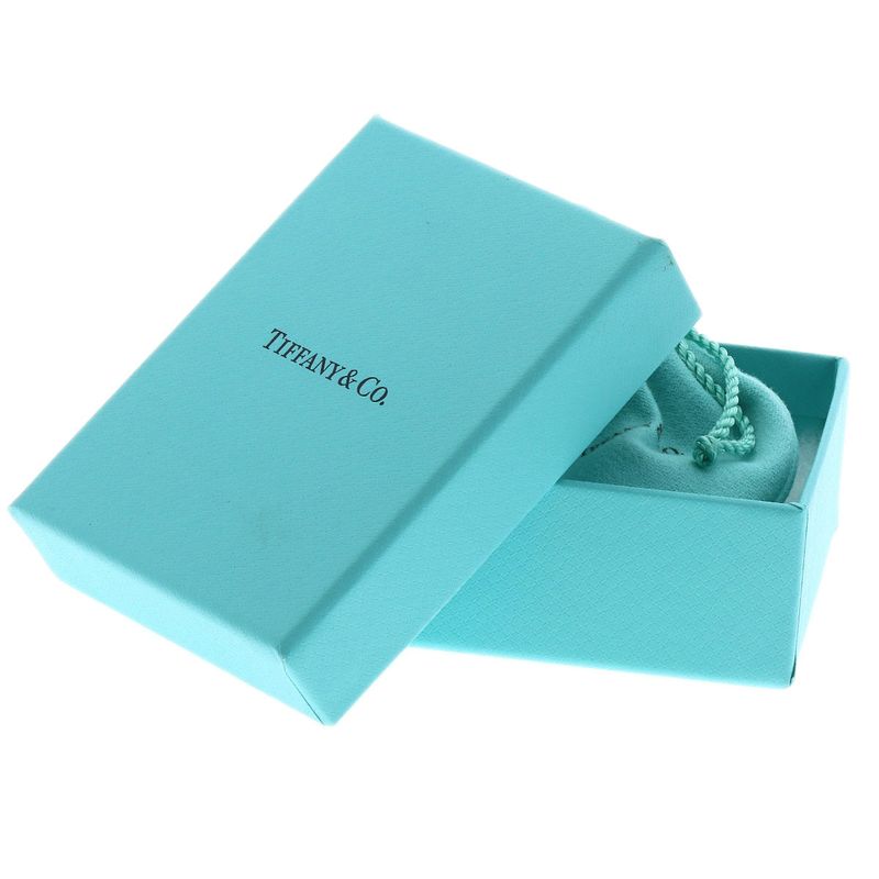 Tiffany & Co T TWO Circle Turquoise Necklace 18K White Gold Ladies