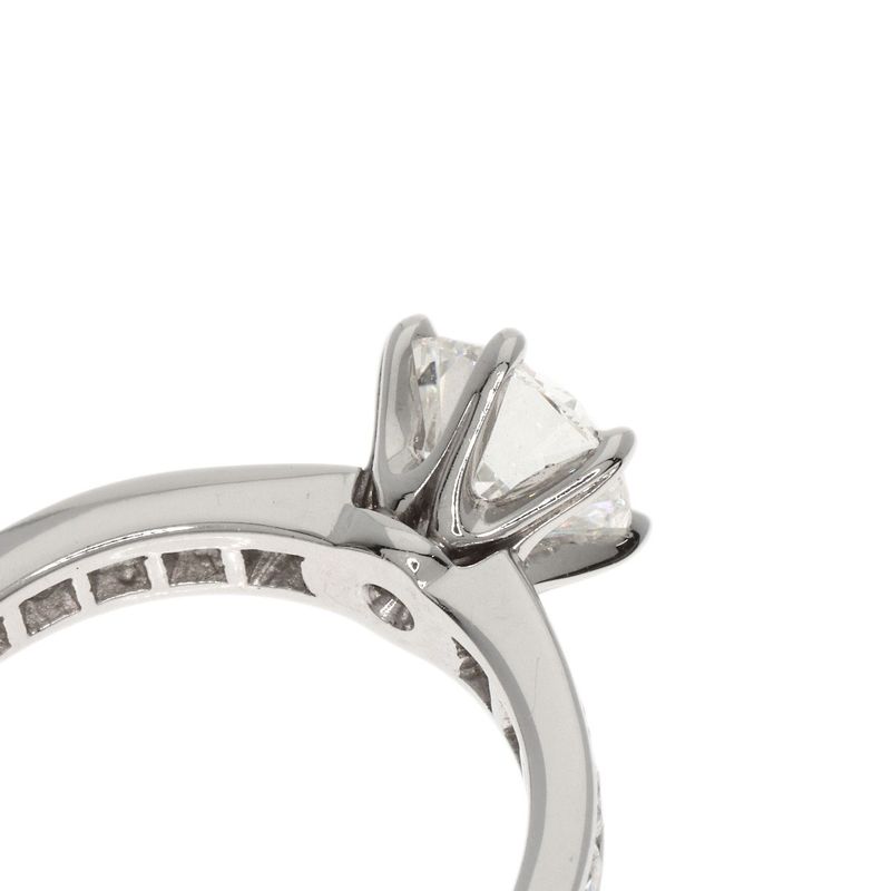 Tiffany & Co Solitaire Diamond G-vvs2-vg Ring Pt950 Ladies