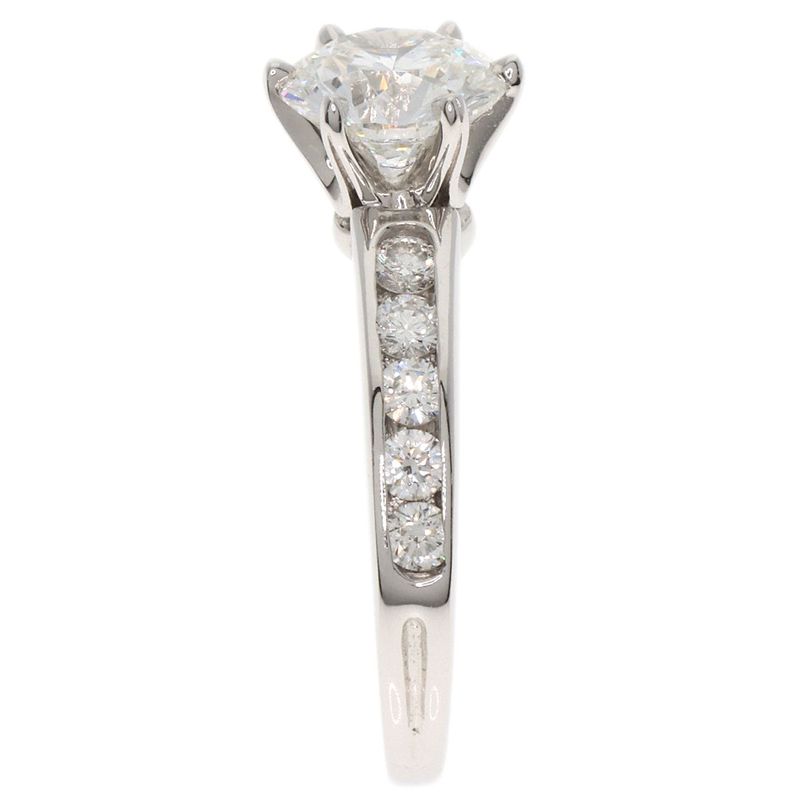 Tiffany & Co Solitaire Diamond G-vvs2-vg Ring Pt950 Ladies