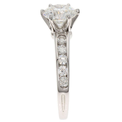 Tiffany & Co Solitaire Diamond G-vvs2-vg Ring Pt950 Ladies