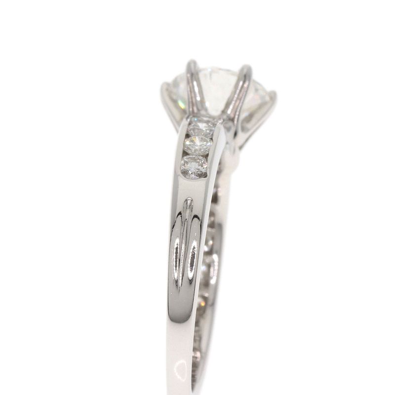 Tiffany & Co Solitaire Diamond G-vvs2-vg Ring Pt950 Ladies