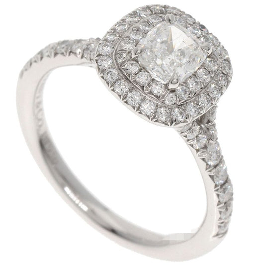 Tiffany & Co Soleste Cushion Cut Diamond E-vvs2-ex Ring Pt950 Ladies
