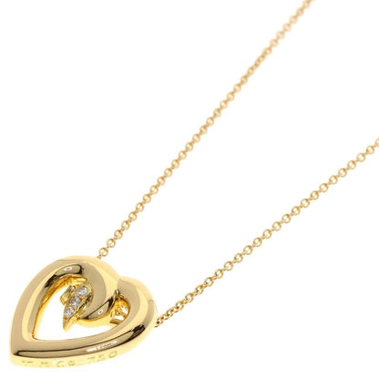 Tiffany & Co Heart Diamond Necklace 18K Yellow Gold Ladies