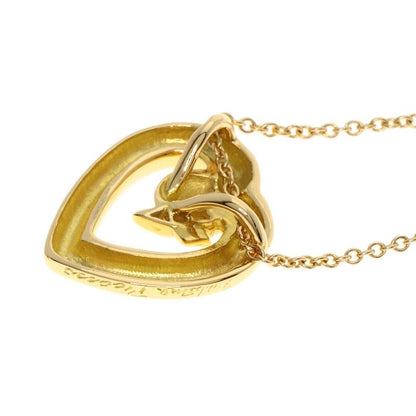 Tiffany & Co Heart Diamond Necklace 18K Yellow Gold Ladies