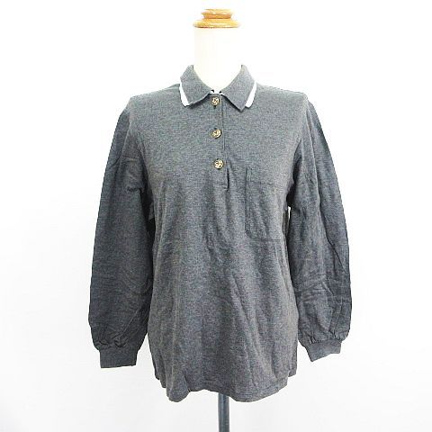 Christian DIOR Sports Polo Shirt Long Sleeves Cotton M Gray *EKM