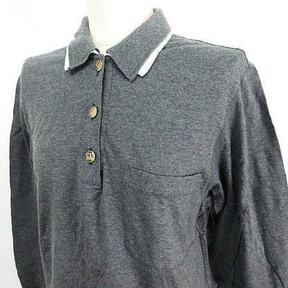 Christian DIOR Sports Polo Shirt Long Sleeves Cotton M Gray *EKM