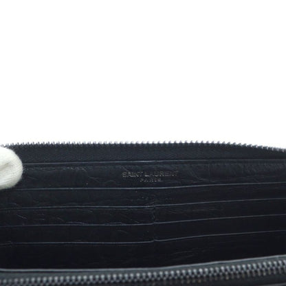 Saint Laurent Paris Long Wallet Round Zipper Inn617415 Cassandra Logo Leather
