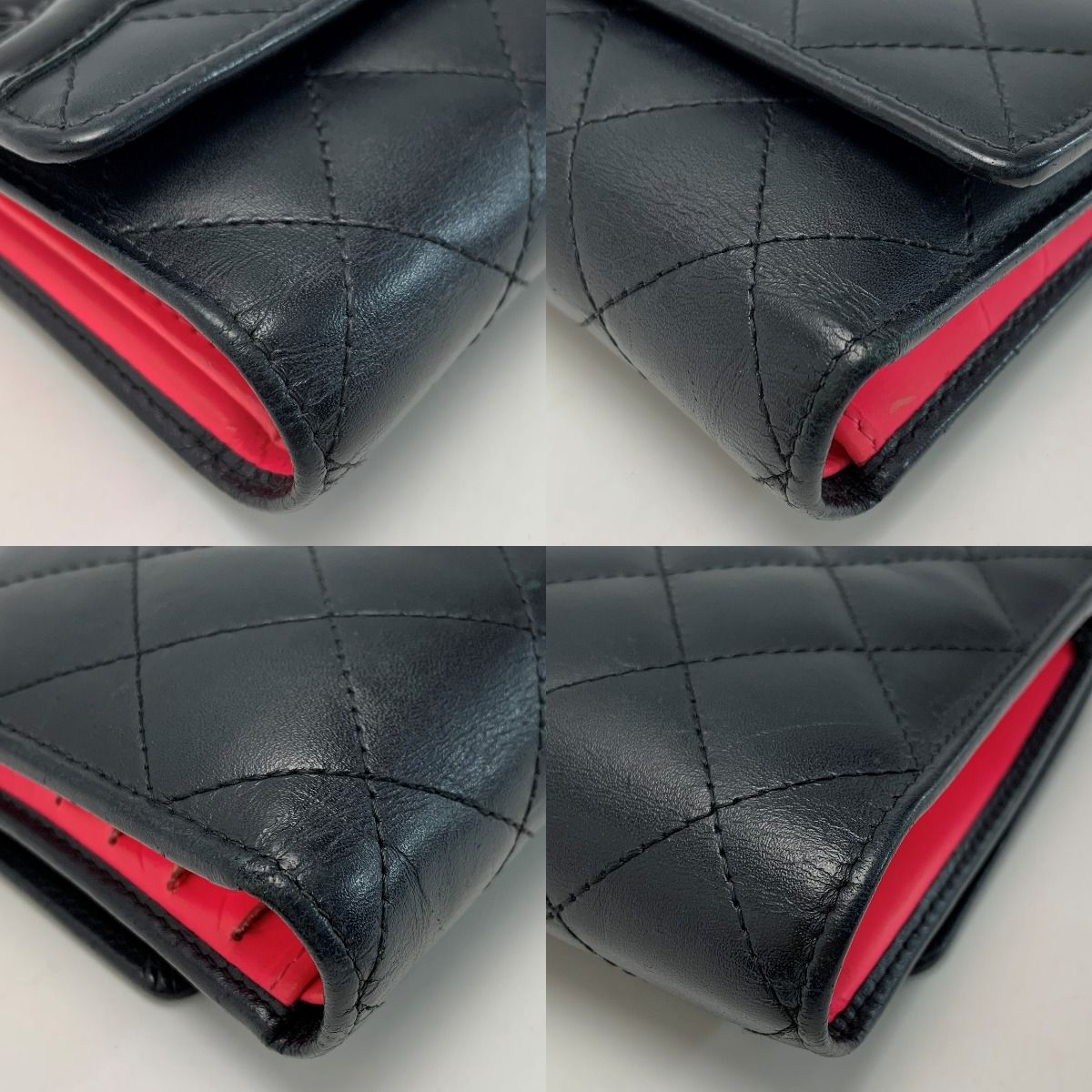 Chanel A46645 Black X Neon Pink