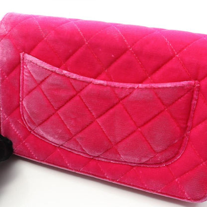 Chanel Shoulder Bag Matelasse Fuchsia Pink Fabric Matelasse Chain Wallet Ladies