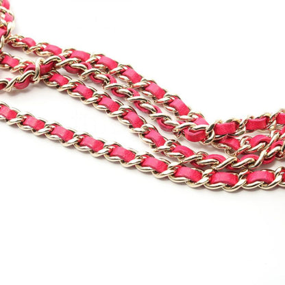 Chanel Shoulder Bag Matelasse Fuchsia Pink Fabric Matelasse Chain Wallet Ladies