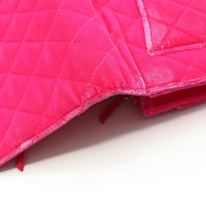 Chanel Shoulder Bag Matelasse Fuchsia Pink Fabric Matelasse Chain Wallet Ladies
