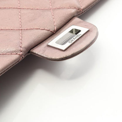 Chanel Shoulder Bag 2.55 Matelasse W Flap Metallic Light Purple Leather 2.55