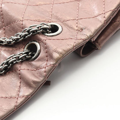 Chanel Shoulder Bag 2.55 Matelasse W Flap Metallic Light Purple Leather 2.55