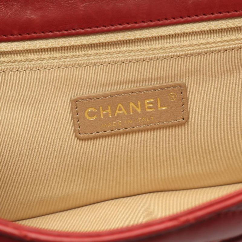 Chanel Shoulder Bag Bias Stitch Red Lambskin Bias Stitch Chain Shoulder Women