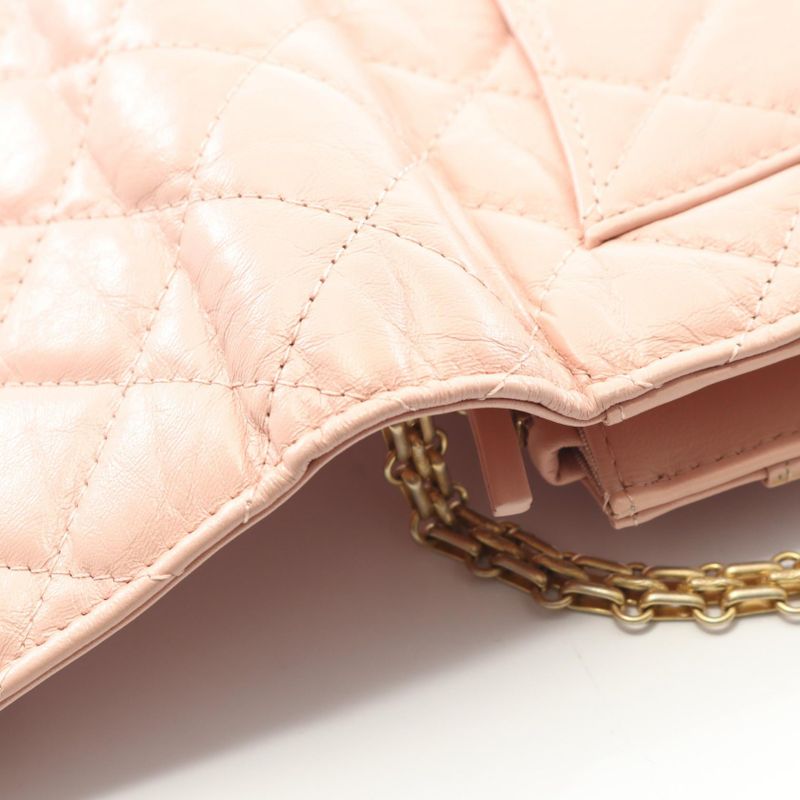 Chanel Shoulder Bag 2.55 Matelasse Light Pink Leather 2.55 Matelasse Chain