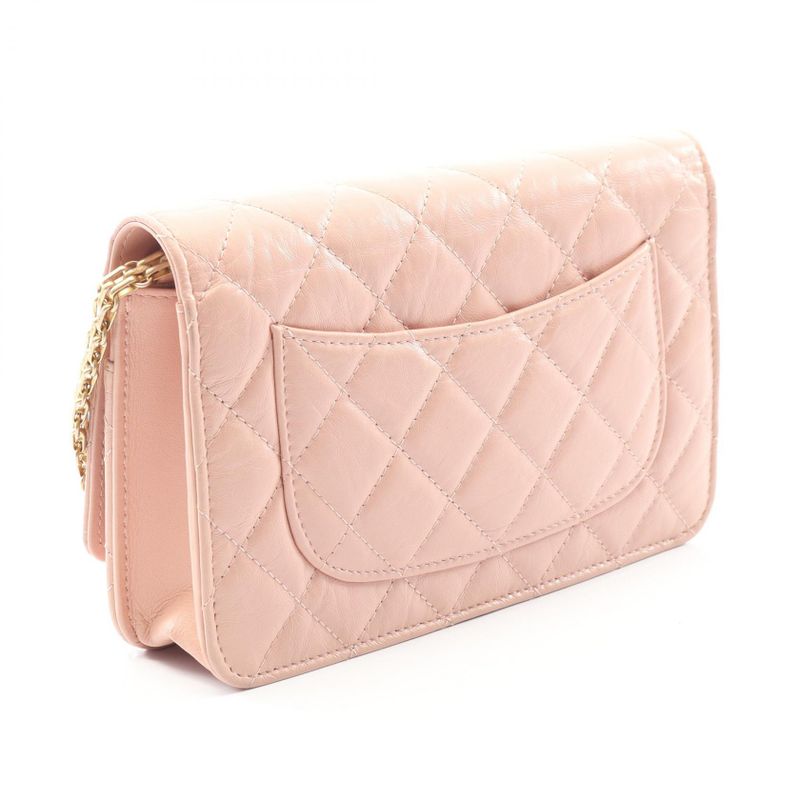 Chanel Shoulder Bag 2.55 Matelasse Light Pink Leather 2.55 Matelasse Chain