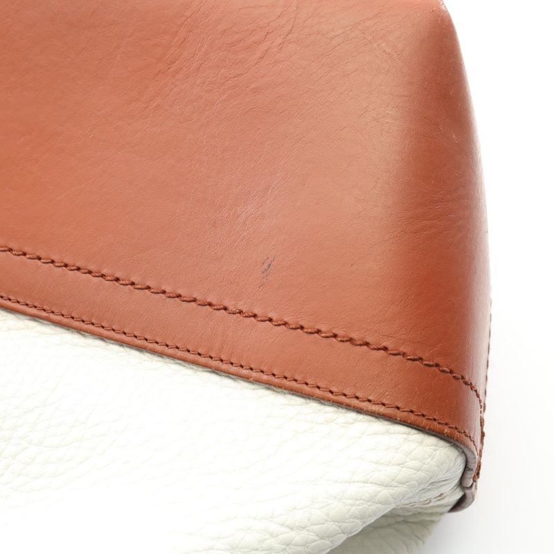 Fendi Shoulder Bag Pecan 8bn232 White/brown/nahibi Leather Shoulder Tote Women