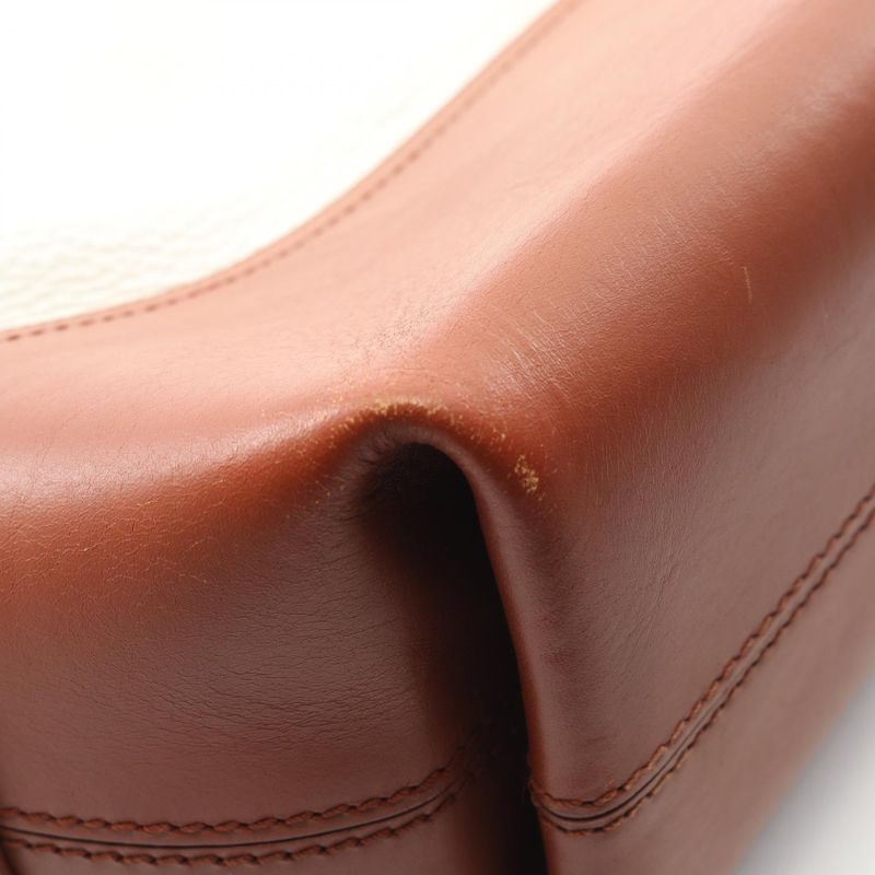 Fendi Shoulder Bag Pecan 8bn232 White/brown/nahibi Leather Shoulder Tote Women