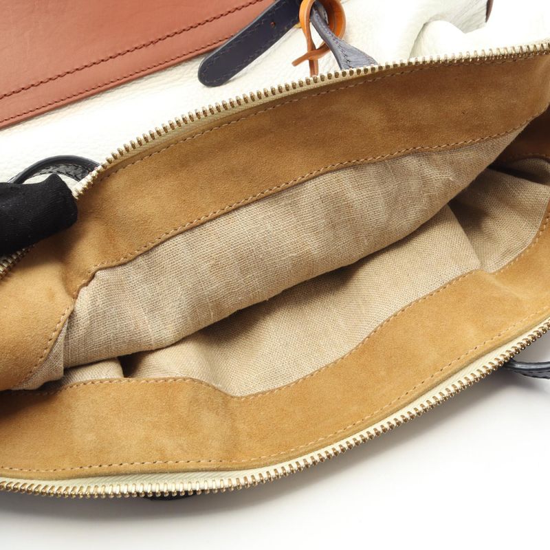 Fendi Shoulder Bag Pecan 8bn232 White/brown/nahibi Leather Shoulder Tote Women