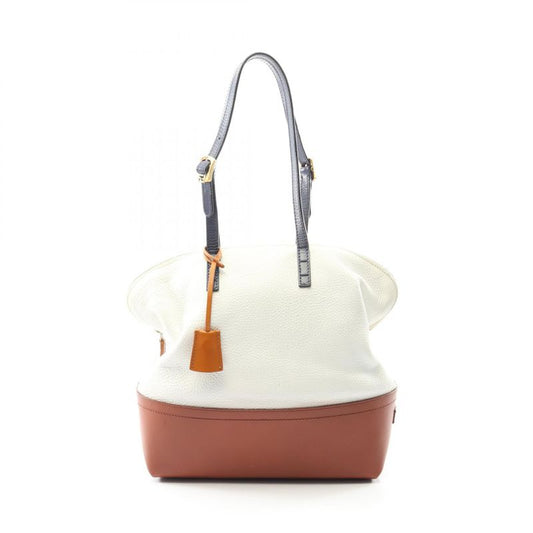 Fendi Shoulder Bag Pecan 8bn232 White/brown/nahibi Leather Shoulder Tote Women