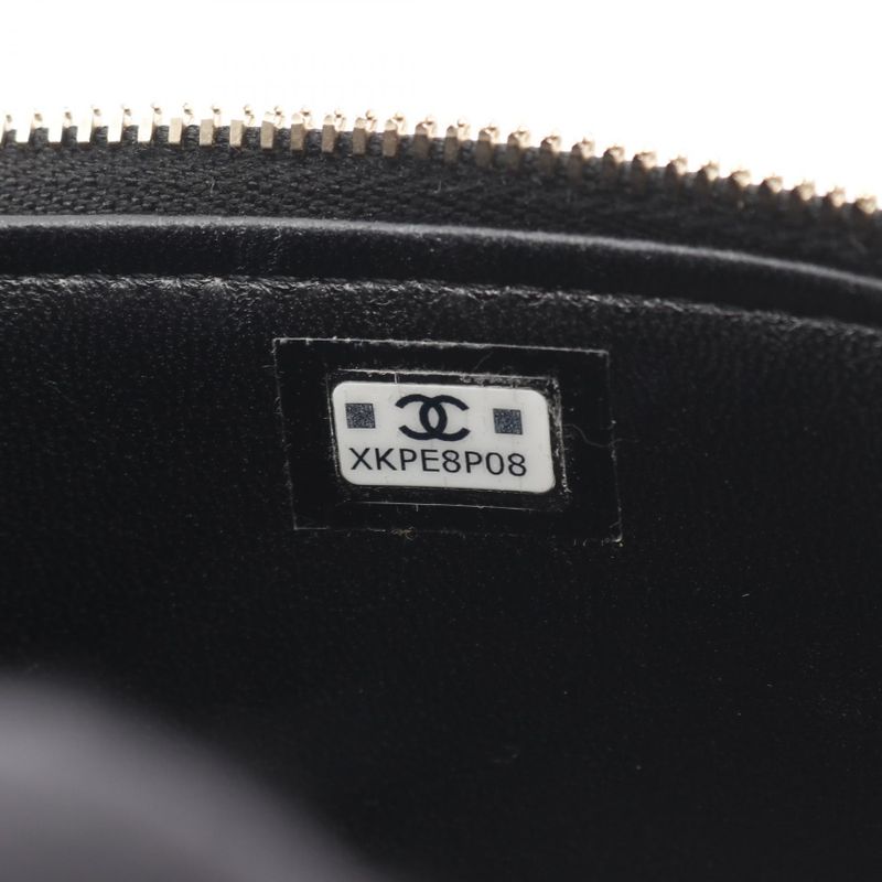 Chanel Shoulder Bag Matelasse Black Lambskin Matelasse Vanity 2way Chain