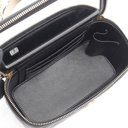 Chanel Shoulder Bag Matelasse Black Lambskin Matelasse Vanity 2way Chain