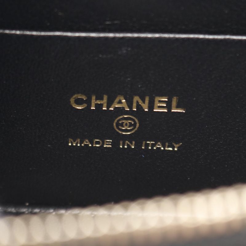 Chanel Shoulder Bag Matelasse Black Lambskin Matelasse Vanity 2way Chain