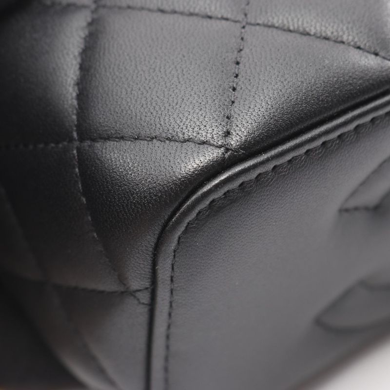 Chanel Shoulder Bag Matelasse Black Lambskin Matelasse Vanity 2way Chain