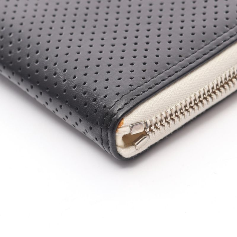 Chanel Round Long Wallet Coco Mark Black Leather Coco Mark Round Long Wallet