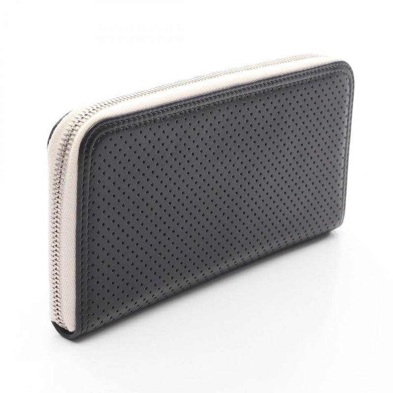 Chanel Round Long Wallet Coco Mark Black Leather Coco Mark Round Long Wallet