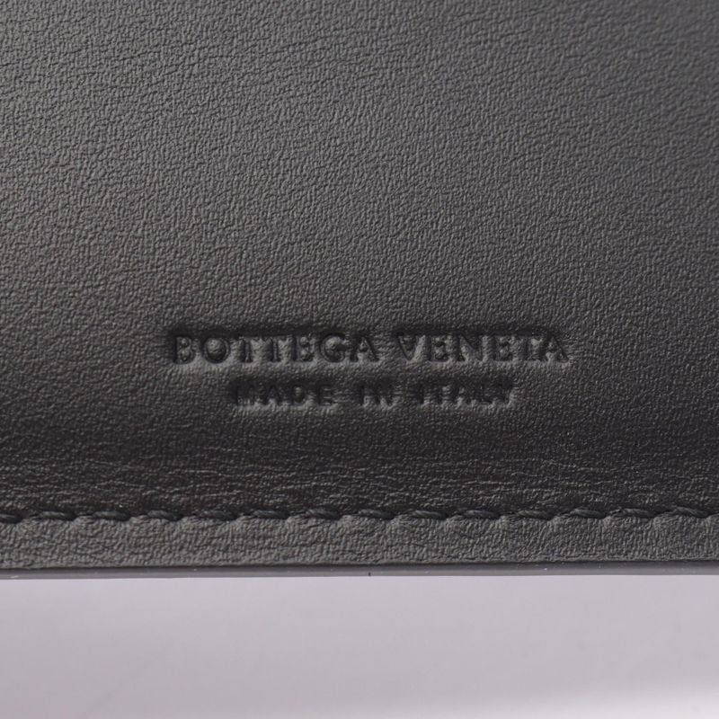 Bottega Veneta Fold Long Wallet Intrecciato Black Leather Intrecciato Zip Long