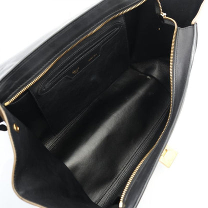 Celine Handbag Trapeze Medium 169542 Black/blue/beige Leather Suede Trapeze