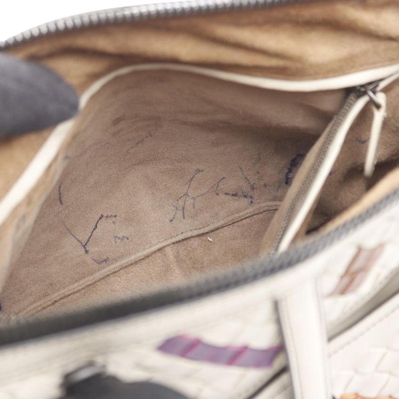 Bottega Veneta Handbag Intrecciato Gray/multi Leather Intrecciato 2-way Handbag