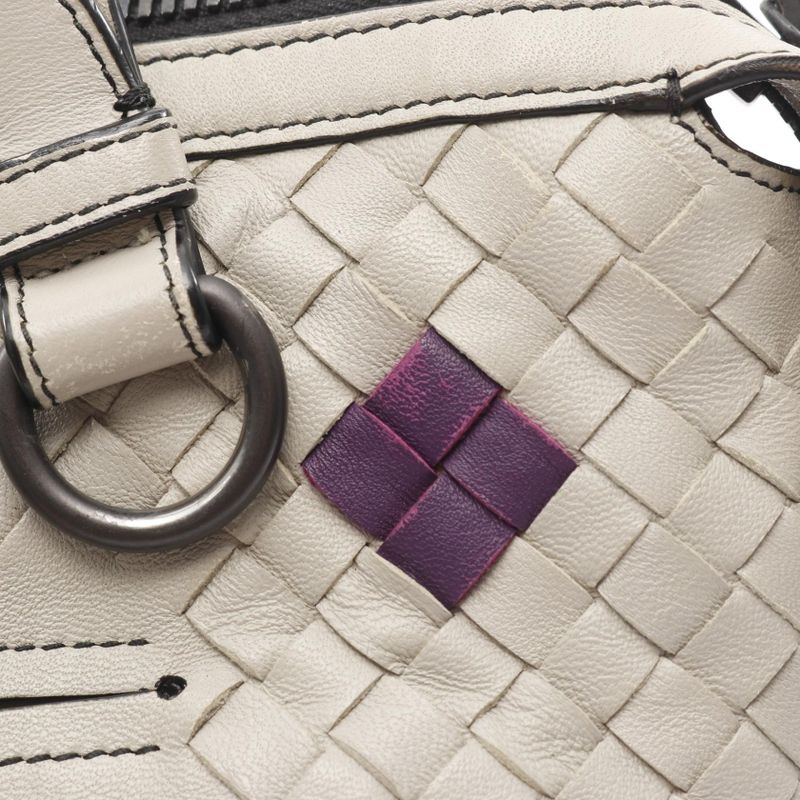 Bottega Veneta Handbag Intrecciato Gray/multi Leather Intrecciato 2-way Handbag