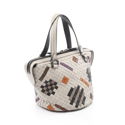 Bottega Veneta Handbag Intrecciato Gray/multi Leather Intrecciato 2-way Handbag