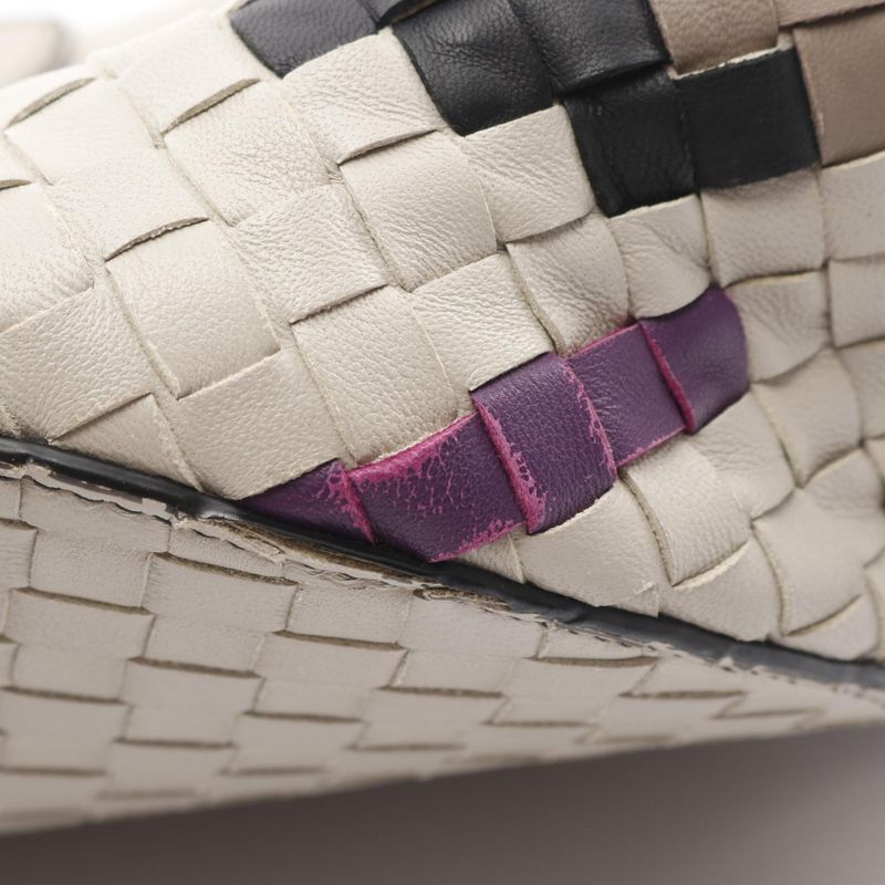 Bottega Veneta Handbag Intrecciato Gray/multi Leather Intrecciato 2-way Handbag